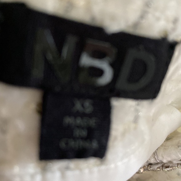 NBD KENZIE WHITE TWEED MINI DRESS xs - Picture 3 of 4